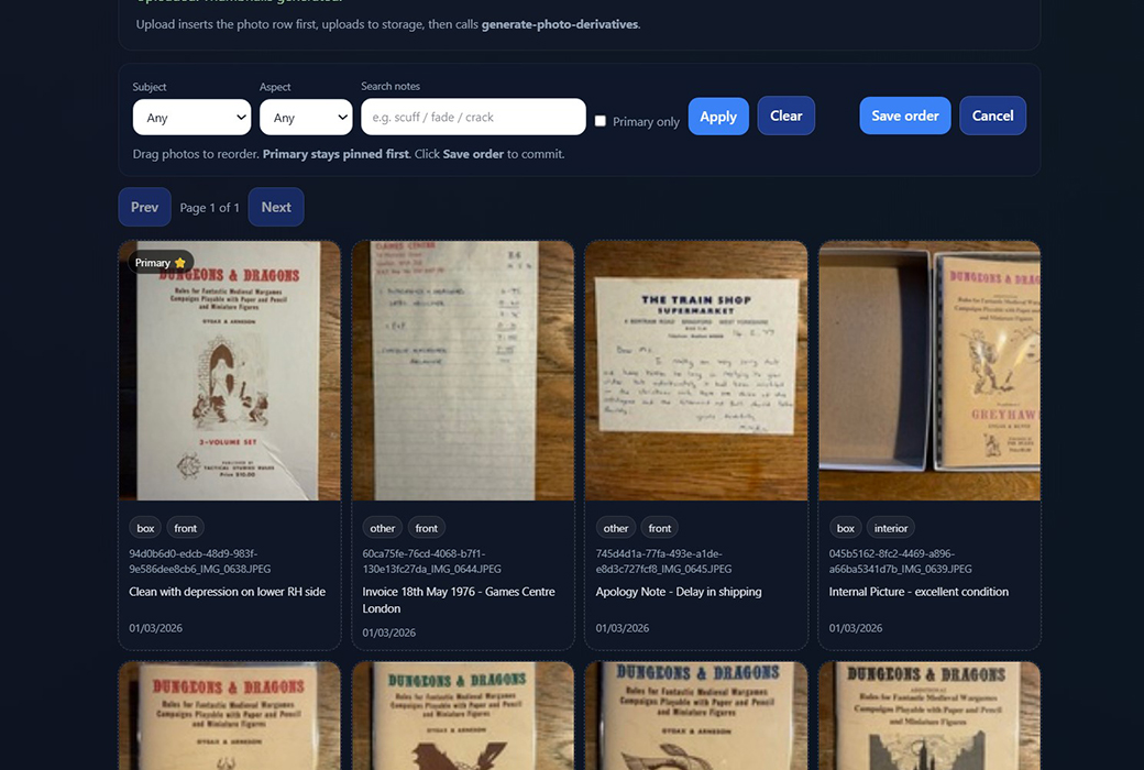 Photos and grading example